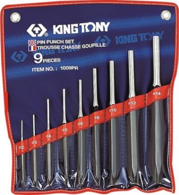 KING TONY Csapszegkiütő készlet 9 részes