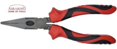 Félkerekcsőrű fogó, 160 mm, kétkomponensű nyél