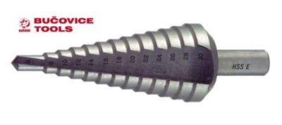 Lépcsős lemezfúró 6-24 mm HSS-E 10 lépcső BUCOVICE TOOLS