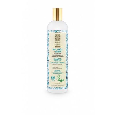 Natura Siberica mélytisztító frissítő sampon zsíros hajra, 400 ml