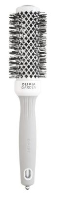 Olivia Garden Expert Blowout Shine White ezüst körkefe 35