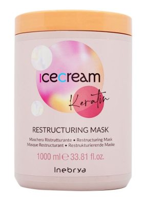 Inebrya Ice Cream Keratin Restructuring hajpakolás, 1 l