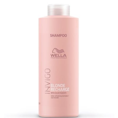 Wella Professionals Invigo Recharge Cool Blonde sampon hideg szőke hajra, 1 l