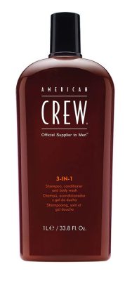 American Crew 3-In-1 sampon-balzsam-tusfürdő, 1 l