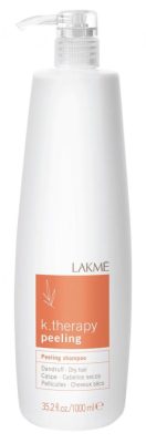 Lakmé K.Therapy Peeling Dry sampon Száraz hajra, Korpás fejbőrre fejbőrre, 1000 ml