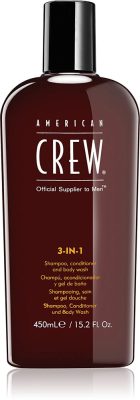 American Crew 3in1 Classic sampon, kondicionáló, tusfürdő, 450 ml