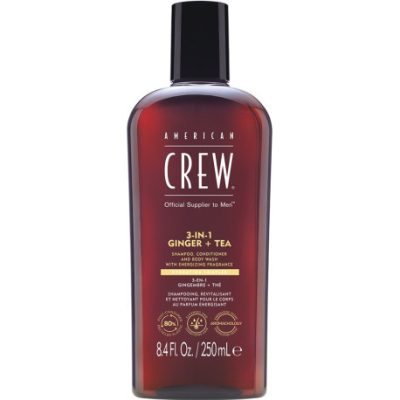 American Crew 3in1 Energizing sampon, kondicionáló, tusfürdő, 250 ml