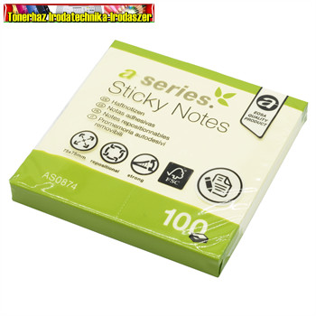 A-SERIES öntapadós jegyzettömb 75x75mm 100 lap (75*75,75x75) AS0874