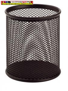 Tolltartó pohár fekete fémhálós (írószertartó)