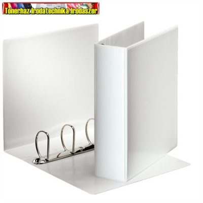 Esselte 49706 fehér panorámás gyűrűskönyv, 60 mm D gyűrű, 86 mm-es gerinccel - 4 gyűrűs