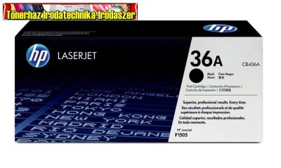 Eredeti Hp CB436A toner (Fekete festékkazetta LaserJet P1505 M1522 M1120 nyomtató /MFPkhez) (2000 old.)