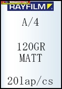 Rayfilm fotópapír A/4 120g matt 20 lap/cs (R0231 1123C)