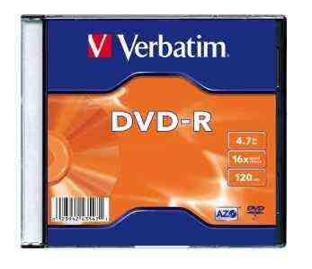 Verbatim DVD-R 4,7 GB, 16x, vékony tokban (AZO)