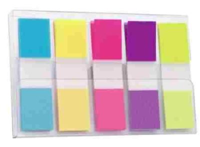 Post-it 683-5 jelölőcimke 5 színű , műanyag, 5x20 lap, 12x43 mm