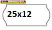 Árazószalag 25x12mm fehér