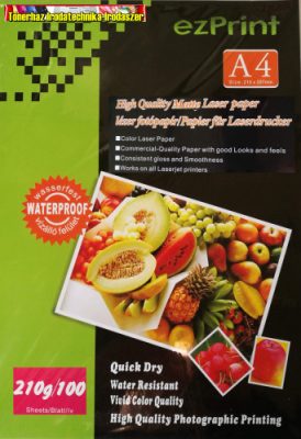 ezPrint Lézer Fotópapír A/4 100lap/cs 210gr matt,vízálló