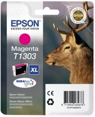 Epson T1303 eredeti St. 525WD,SX620FW,BX320FW vörös patron, 10,1ml