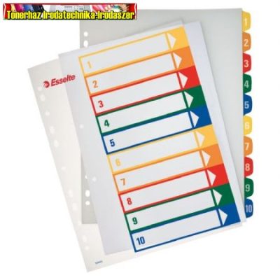 Esselte 100213 nyomtatható regiszter, A4, 1-10 részes 