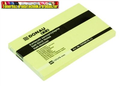 Donau ECO Öntapadó jegyzettömb pasztell sárga 100 lapos 127x76 mm (7595)