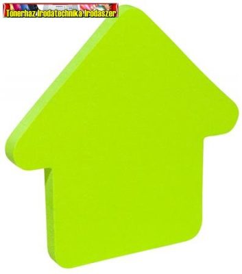 Donau különleges formájú öntapadó jegyzettömb, nyíl zöld 50lap/cs (7560)