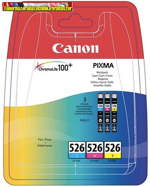 Canon CLI-526 multipack (C,M,Y) eredeti tintapatron (CLI526,CLI 526)