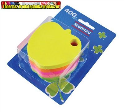 Donau öntapadó jegyzettömb, alma formájú, lyukasztott