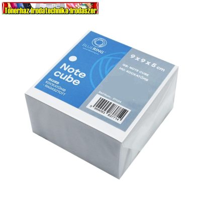 Kockablokk 9x9x5 cm ragasztott,fehér (tépőtömb,kockatömb) 