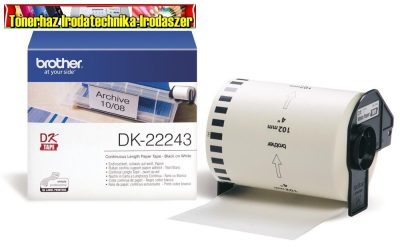 Brother DK-22243 102mm x 30,48m öntapadós, fehér papírszalag tekercsben