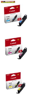 Canon CLI-551XL C,M,Y nagy kapacitású eredeti tintapatronok (CLI551,CLI 551)