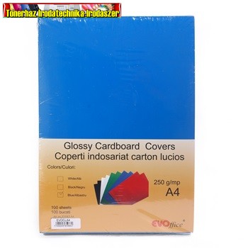 Hátlap fényes kék A/4 100 lap/cs 250gr. EVO,BR.