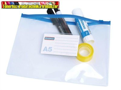 Donau Irattartó tasak, A5, PVC, simítózáras