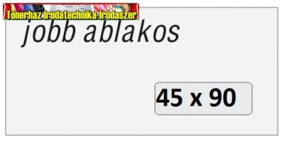 LA/4 szilikon boríték jobb ablakos 45x90mm 1000db/doboz 110x220mm(LA4)