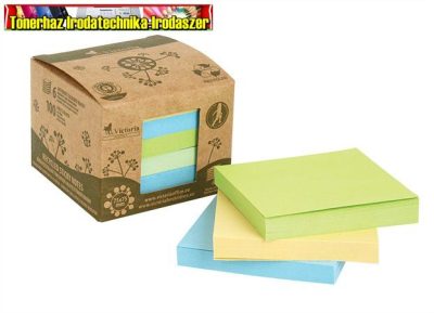 Victoria Öntapadó jegyzettömbtorony, 75x75 mm, 6x100 lap, környezetbarát, vegyes