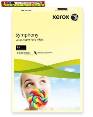XEROX Symphony világossárga (pasztell) Másolópapír, színes, A4, 80 g, 93975 (500 ív/csg)