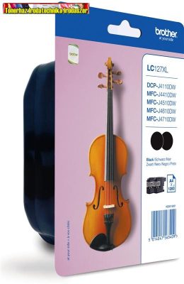 Brother LC127XL BK fekete DUOPACK eredeti tintapatron csomag 2X1200old.(5%)
