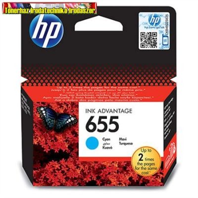 HP 655 CZ110AE No.655 Cyan eredeti tintapatron DJ Ink Adv. 3525 5525 4615 4625 (600 old.) CZ110AE