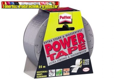 Ragasztószalag, 50 mm x 25 m, HENKEL Pattex Power Tape, ezüst