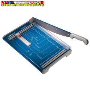Dahle 533 A/4-es vágógép, kézi papírleszorítás asztalon határolóval,"cm" és "inch" skálával