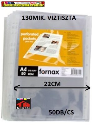 Fornax Lefűzhető genotherm A4+ széles víztiszta, 130mik, 240mm/220mm 50 db/csomag (130mic) 24790