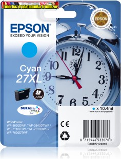 Epson T2712 27XL cyan eredeti tintapatron 10,4ml C13T27124010