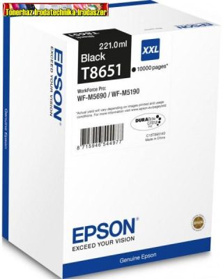 Epson T8651 XXL black eredeti tintapatron 10K (221ml) 