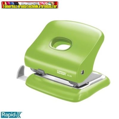 RAPID FC30 Lyukasztó, nagyteljesítményű, kétlyukú, 30 lap, zöld