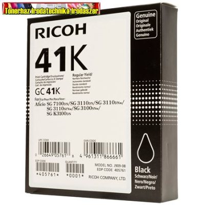 RICOH Type GC41K 405761 Gélpatron fekete, 2,5K