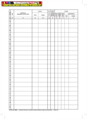 Nyomtatvány, beérkező számla nyilvántartó, 50 lap, A4, "B.15-30" VICTORIA,