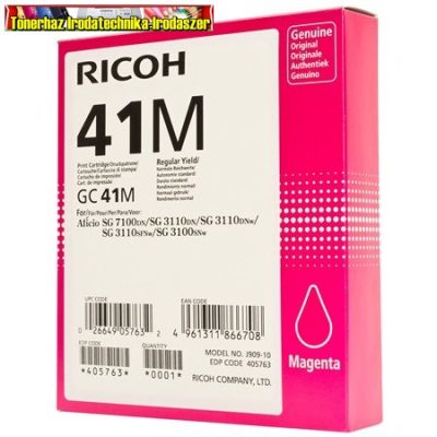RICOH Type GC41C,405763 Gélpatron, magenta, 2,2K