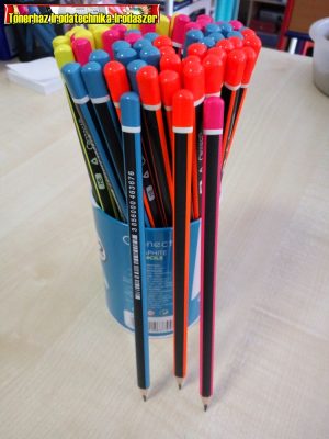 Connect grafitceruza HB háromszögletű, színes test, választható testszín
