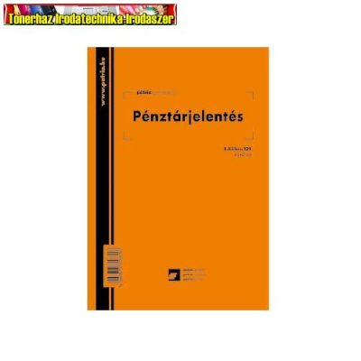 Nyomtatvány, pénztárjelentés, 25x2 lap, A5, PÁTRIA B.Kisker-104/V
