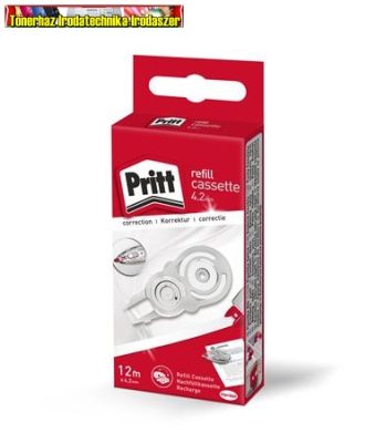 Pritt Refill Utántöltő kazetta, 4,2 mm x 12 m, HENKEL (hibajavító roller) (Új tip. Pritt refill hibajavító rollerhez) ( pritt betét)