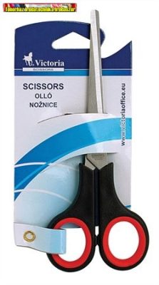 Olló, irodai, 16 cm, VICTORIA, fekete