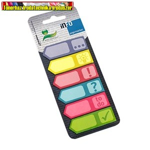 Oldaljelölő papír Info Notes 18x55 mm 6x25 lapos színes mintás 5672-90